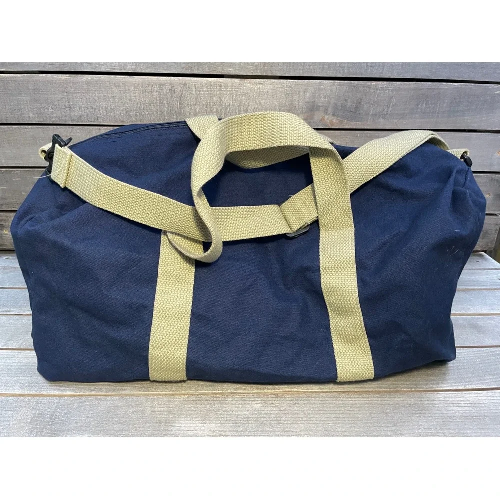Vintage WPVI-TV 6 ABC Philadelphia News Duffel Bag Navy Blue Canvas Media Gear